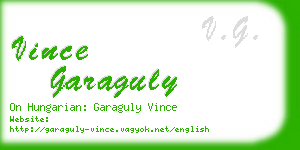 vince garaguly business card